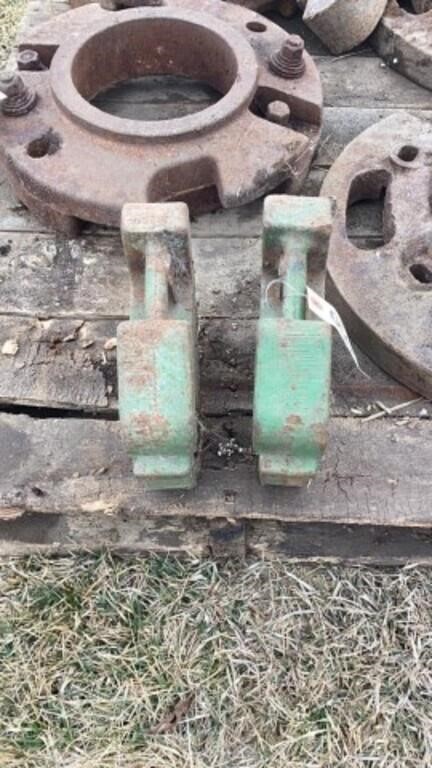 2 John Deer weights, 50lb?