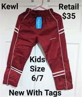 Kewl Windpants Kids Size 6/7 Retail $35