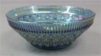 Indiana Blue Carnival Glass "Windsor" Bowl