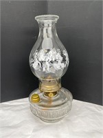 Antique Eagle Burner Pressed Glass Oil Lamp