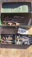 Small metal tool box, Allen wrench assortment,