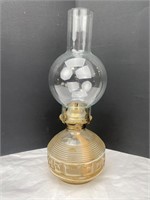Antique Kaadan LTD Ribbed Glass Oil Lamp