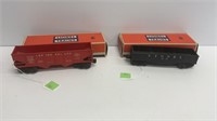 (2) O gauge Lionel trains: 6476 Hopper Car and