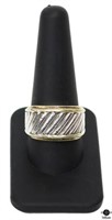 Sz 10.5 David Yurman Sterling & 14k Ring