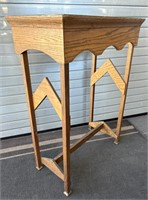 Wood Glass Top Tall Table