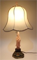Chinese Rose Quartz Lamp of Woman #1