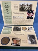 Eisenhower coin and stamp tribute set