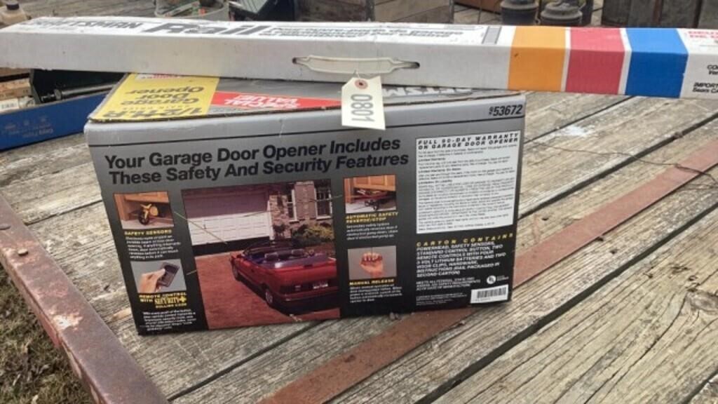 Brand New Garage Door Opener and Rail