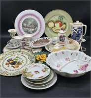 Porcelain Plates, Bowls, Candleholders, and More