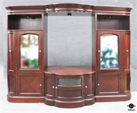 4 Pieces Entertainment Center w/Glass Front