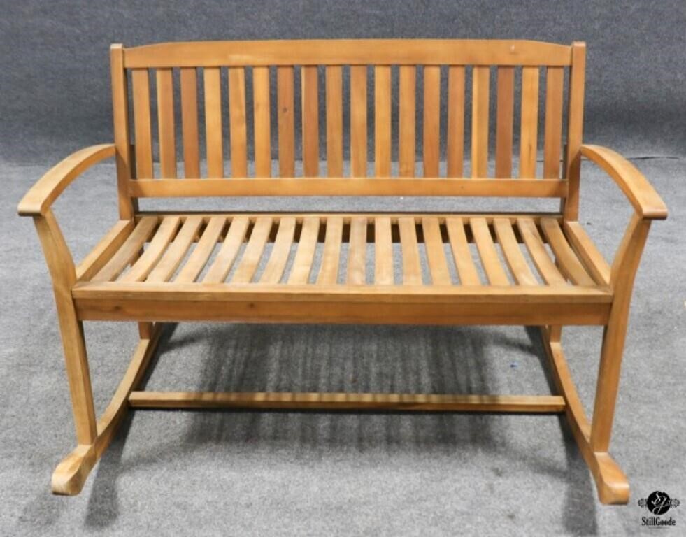 Wood Glider Bench