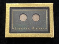 Liberty "V" Nickels Set in Display Slab