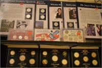 Coin sets, including: Gold plated State quarters .