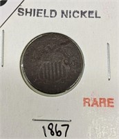 1867 SHEILD NICKEL