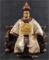 Vintage Ceramic Figurine Elder Emperor Or Royal Co
