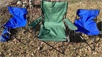 Portable chairs, lawn chairs