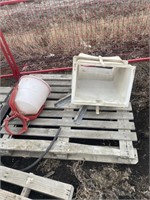 Seed treater, feeder spout