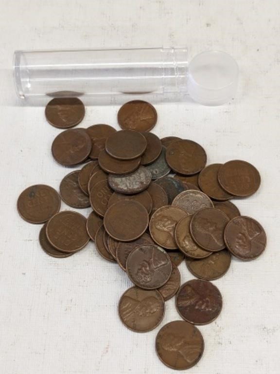 50 ALL DIFFERENT DATES WHEAT PENNIES