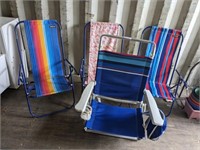 GROUP OF BEACH CHAIRS