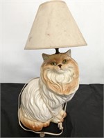 PORCELAIN CAT LAMP
