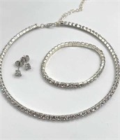 Swarovski elements choker jewelry set