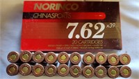 5 Boxes Norinco 7.62x39 - FMJ 100 Cartridges