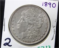 1890 MORGAN SILVER DOLLAR COIN