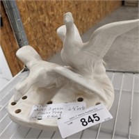 1915 C WELLER 2 GEESE FIGURINE