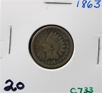 1863 INDIAN HEAD PENNY