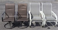 (4) Aluminum Frame Patio Chairs