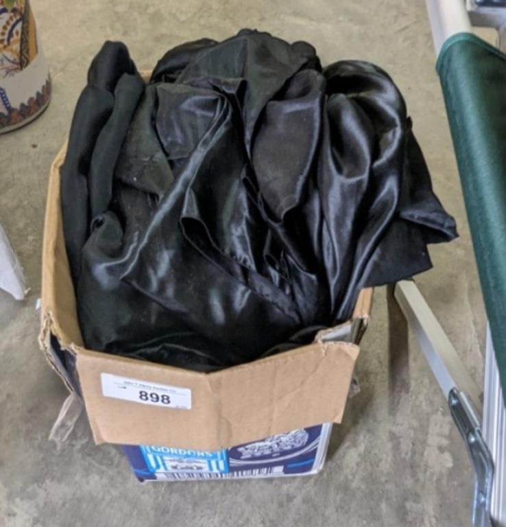 BOX OF BLACK FABRIC