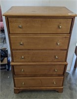 5 DRAWER SOLID MAPLE CHEST ON CHEST