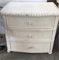 3 DRAWER WICKER CHEST