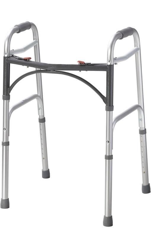 New Drive Medical Deluxe 2-Button Folding Walker,