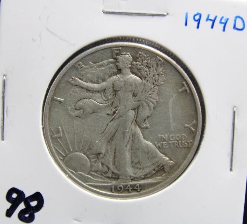 1944 D WALKING LIBERTY HALF DOLLAR COIN