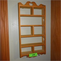 SMALL WOODEN WHAT NOT SHELF 8 1/2 x 19