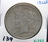 1922 D PEACE DOLLAR COIN