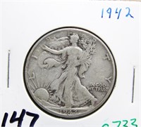 1942 WALKING LIBERTY HALF DOLLAR COIN