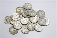 (20) SILVER WASHINGTON QUARTERS