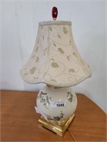 LENOX ASIAN SERENADE LAMP W/ BRASS BASE,