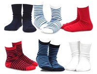 TEEHEE 6 Pairs Kid's Basic Crew Socks