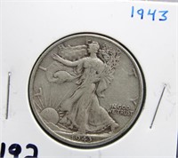 1943 WALKING LIBERTY HALF DOLLAR COIN