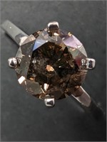 $6275 14K Natural Diamond (1.5Ct,I3,Brown) Ring