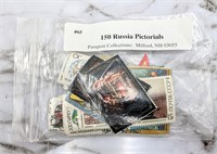 Collection of 150 Russian Pictorial Stamps