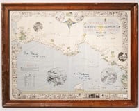 NORTH AFRICAN CAMPAIGN MAP, SIGNED BY "MONTY"