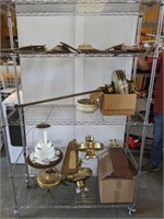 GROUP OF ASSORTED CEILING FANS AND PARTS