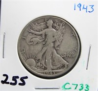 1943 WALKING LIBERTY HALF DOLLAR COIN