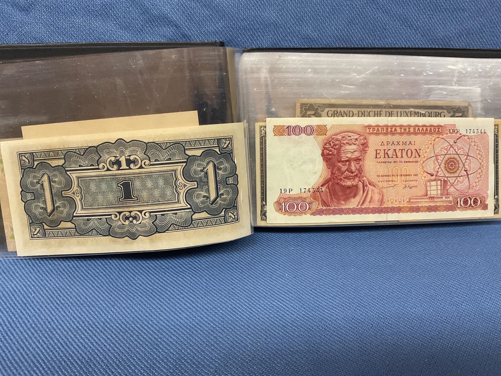 Folder of Foreign currency