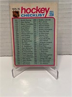 75/75 Topps Checklist (NOT MINT)