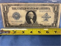 1923 Large $1 Silver Certificate Blue seal